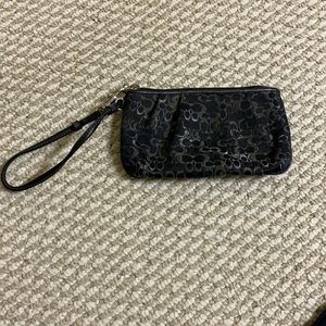 Black coach wristlet